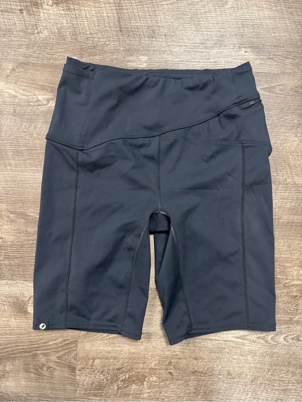 Oiselle Black Compression Running Biker Shorts Size 8